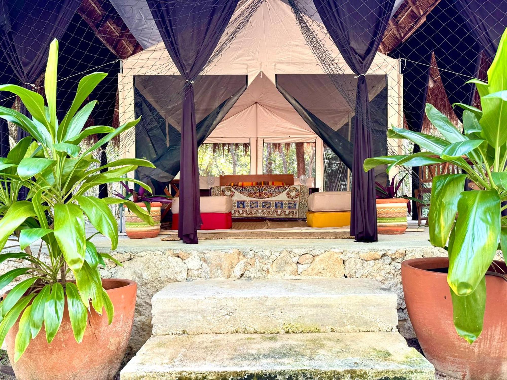 Hotel Glamping Bunga Lotus Tulum Exterior foto
